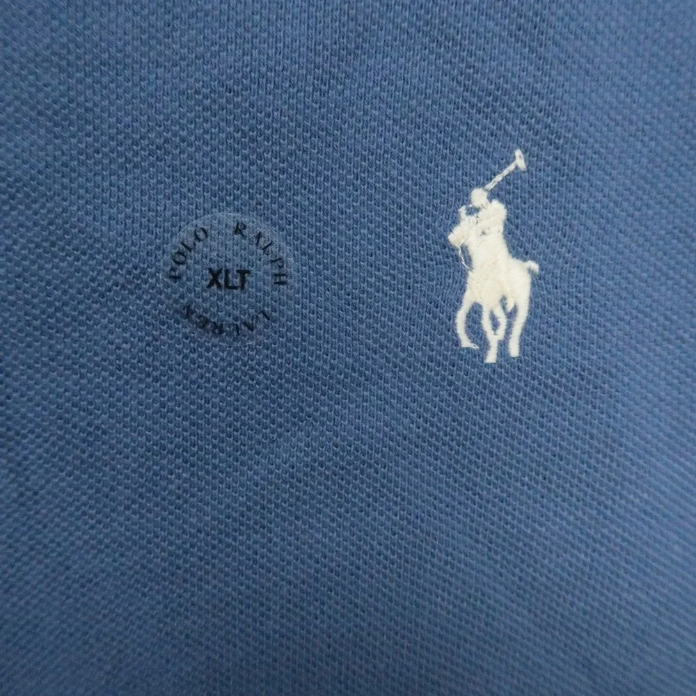 Polo Ralph Lauren Shirt Mens XL Tall Blue Short Sleeve Classic Pique XLT